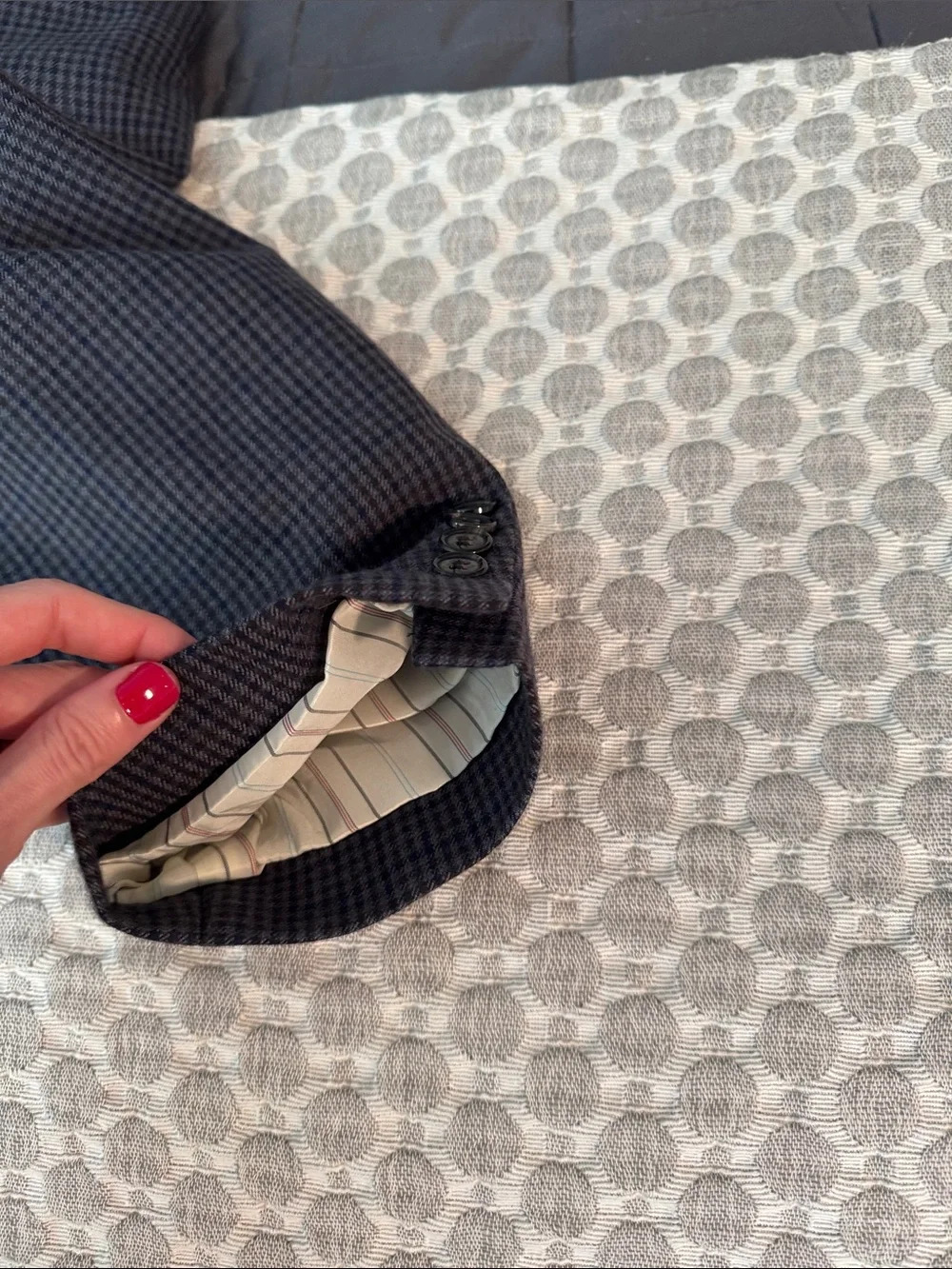 Lauren Ralph Lauren Men's Gray Micro-Check Sport Coat